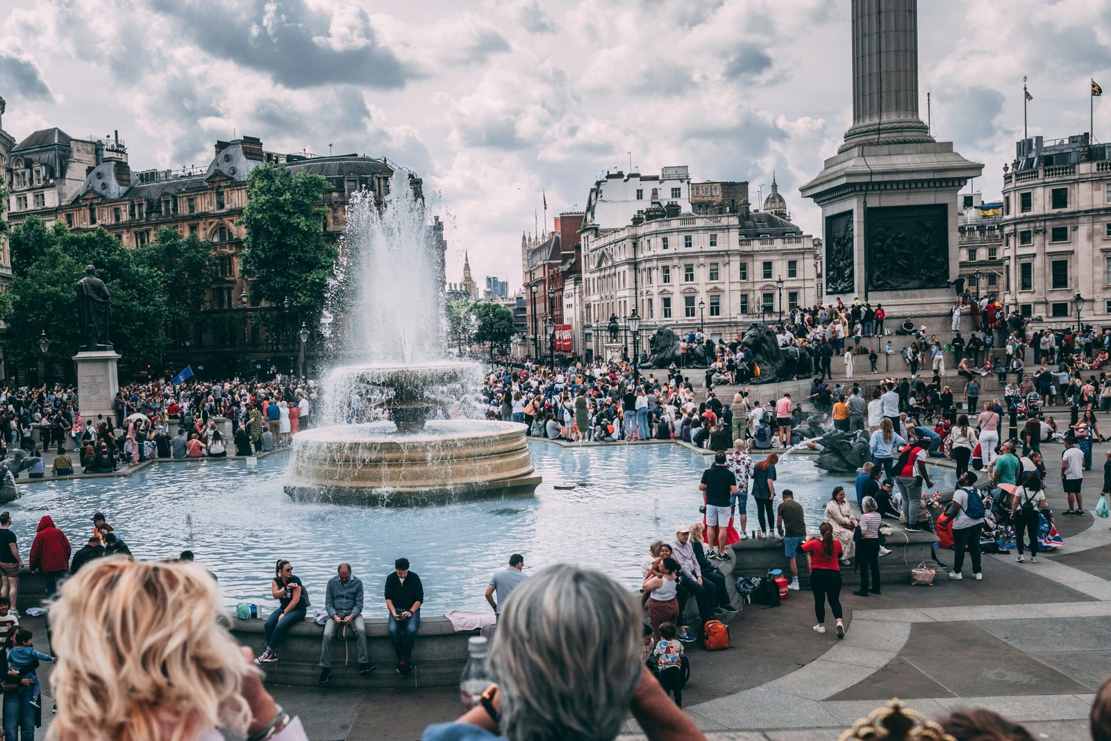 Crowds in Trafalgar Square